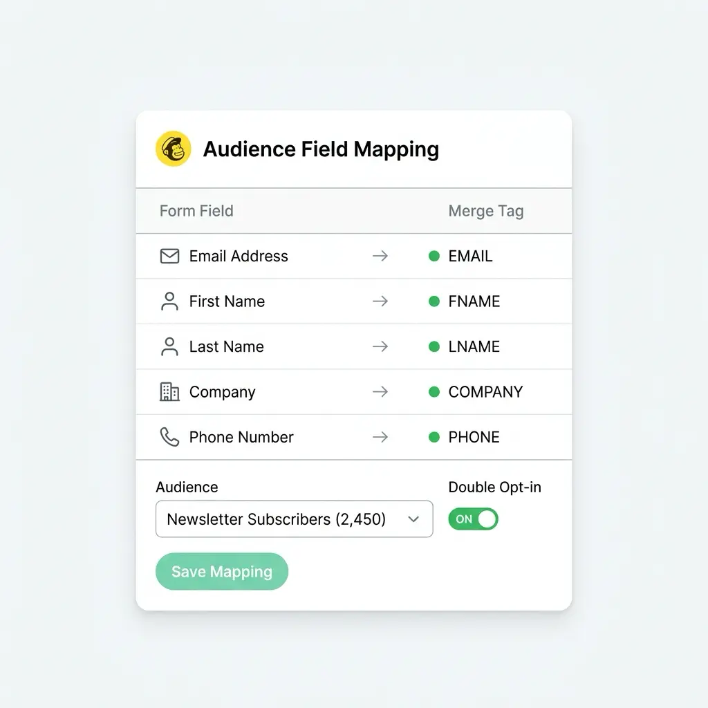 Mailchimp Audience Mapping