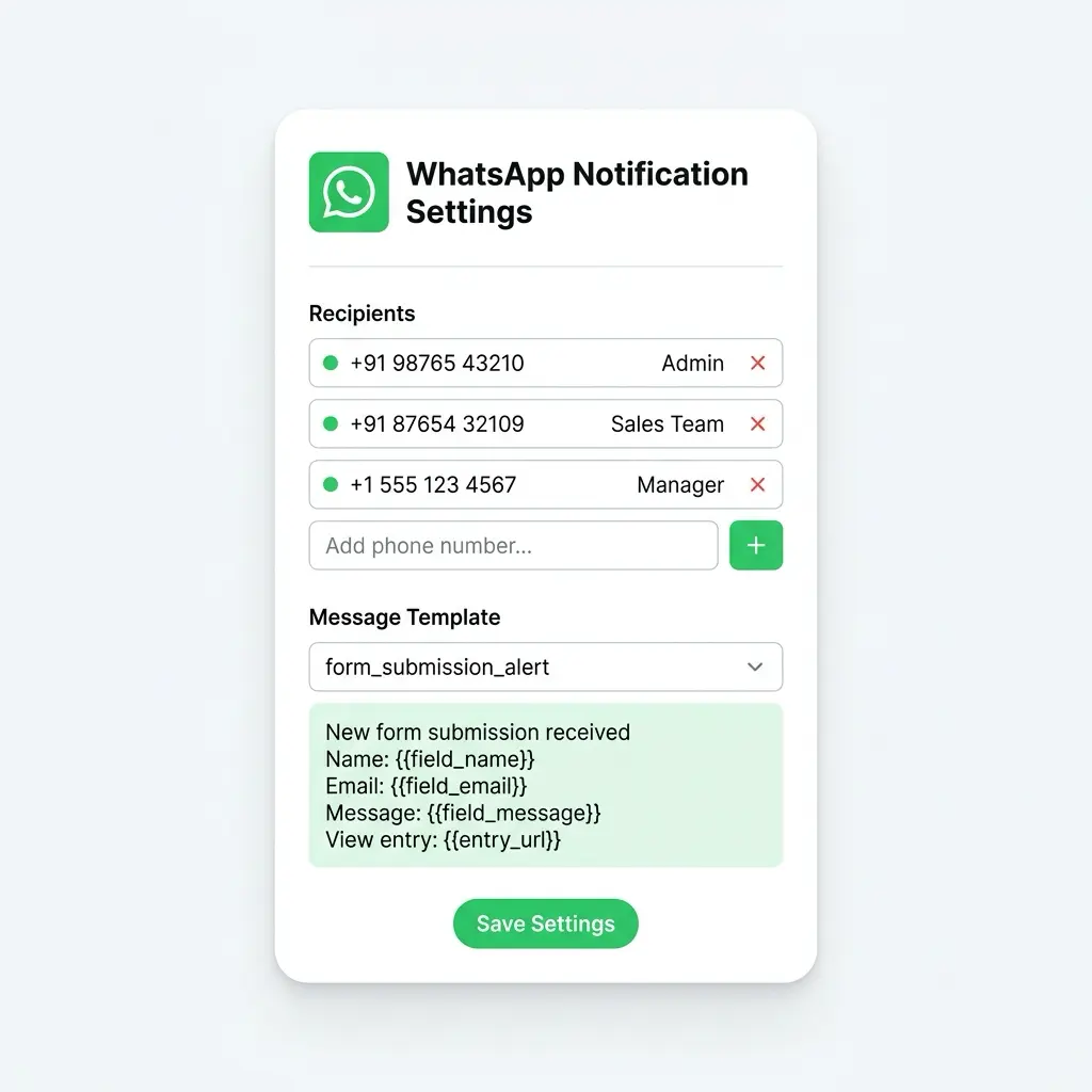 Whatsapp Notification Setup