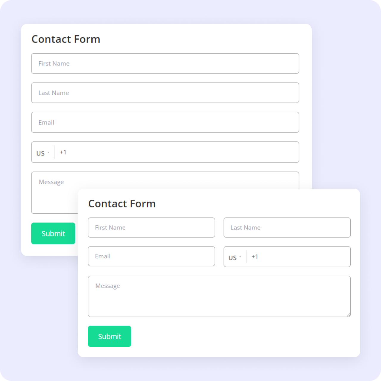 Neural Forms column and row layout