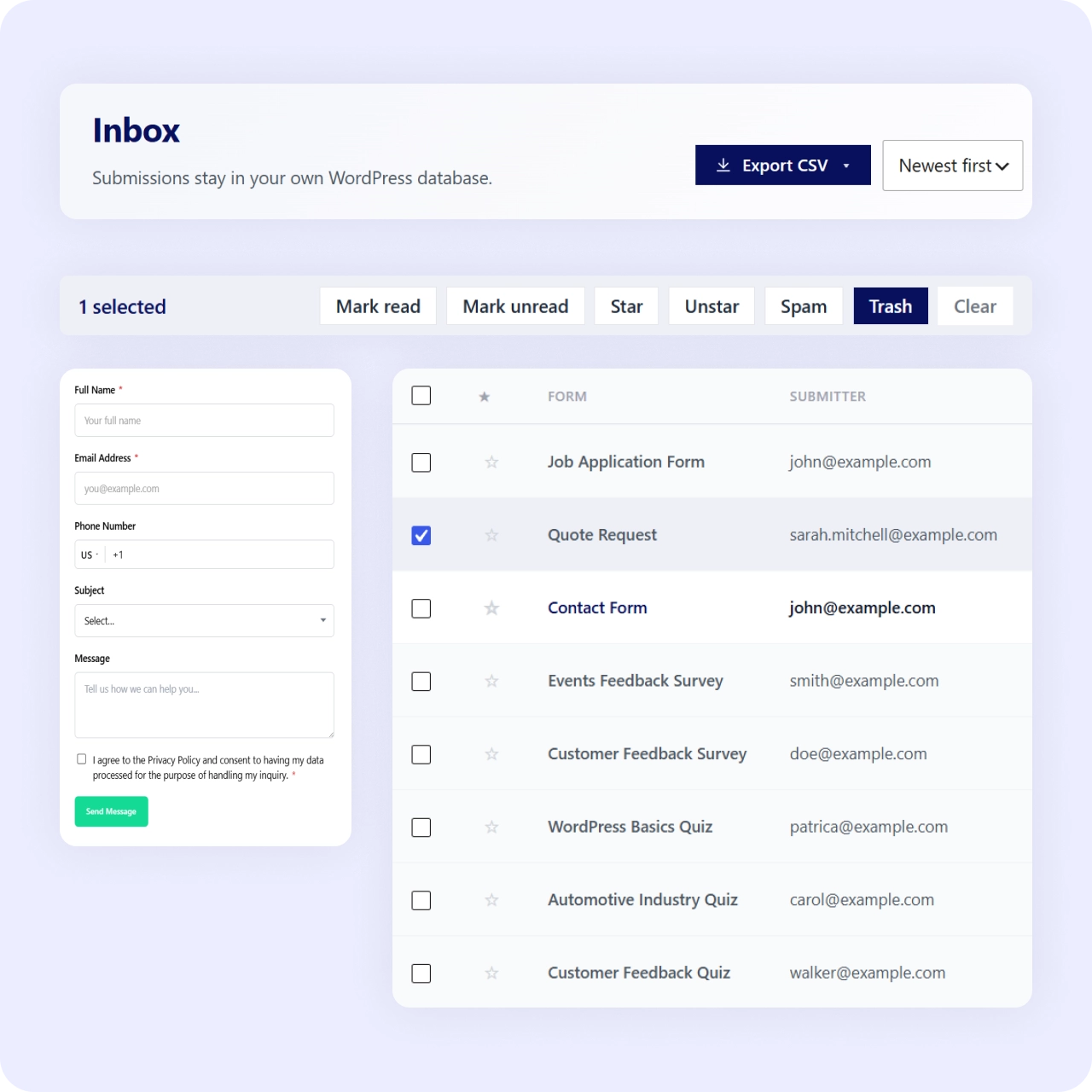 Neural Forms GDPR friendly Form